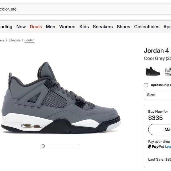 Air Jordan 4 Retro Cool Grey Men’s Size 12 – Used Very Good Condition main image 8